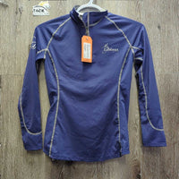 LS Base Layer Shirt, 1/4 Zip up *vgc/xc, v.mnr seam rubs & puckers
