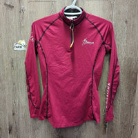 LS Base Layer Shirt, 1/4 Zip up *vgc/xc, v.mnr seam rubs & puckers
