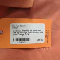JUNIORS SS Polo Shirt, 1/4 Zip Up *vgc, mark?stains, rubs, pills
