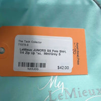 JUNIORS SS Polo Shirt, 1/4 Zip Up *xc
