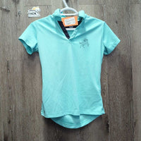 JUNIORS SS V Neck Polo Shirt *gc, mnr snags
