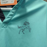 JUNIORS SS V Neck Polo Shirt *gc, mnr snags
