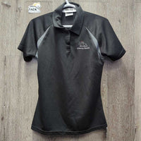 SS Polo Shirt, 1/4 Button Up "Alberta South" *vgc, mnr dusty & hair
