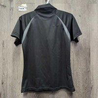 SS Polo Shirt, 1/4 Button Up "Alberta South" *vgc, mnr dusty & hair
