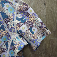 SS Light Shirt, 1/2 Zip Up *gc, seam rubs/fray, older?
