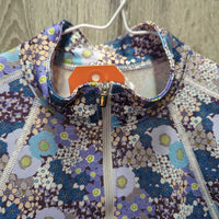 SS Light Shirt, 1/2 Zip Up *gc, seam rubs/fray, older?
