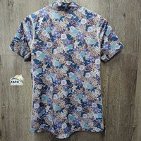 SS Light Shirt, 1/2 Zip Up *gc, seam rubs/fray, older?
