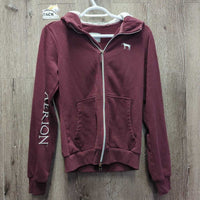 Sweatshirt Jacket, Zipper *gc, faded, clumpy, rubs, v.pilly, older

