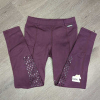 JUNIORS Powerstretch Fleece Lined Winter Breeches, Pull On *vgc/gc, mnr hair, seat rubs/pills, sticky rubs & dry edges
