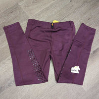 JUNIORS Powerstretch Fleece Lined Winter Breeches, Pull On *vgc/gc, mnr hair, seat rubs/pills, sticky rubs & dry edges
