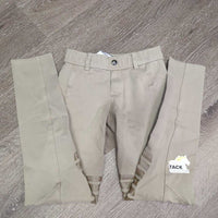 JUNIORS EuroSeat Breeches *gc/fair, seat & leg stains, unstitched waist, inner threads & curled waist, v.puckered
