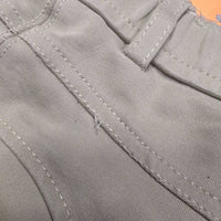 JUNIORS EuroSeat Breeches *gc/fair, seat & leg stains, unstitched waist, inner threads & curled waist, v.puckered
