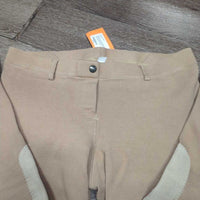 Hvy Cotton Breeches, Pull On *vgc, older, sm seam holes, seat rubs & pills
