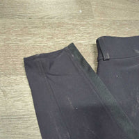 Hvy Euroseat Breeches *gc, faded, seam puckers, seat rubs & pilly legs & knee stickies, older, curled inner waist
