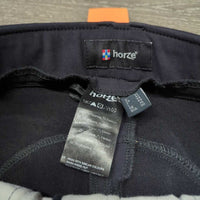 Hvy Euroseat Breeches *gc, faded, seam puckers, seat rubs & pilly legs & knee stickies, older, curled inner waist
