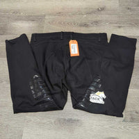 Cotton Euroseat Breeches, Pull On *vgc, mnr hair, seat & leg rubs & pills
