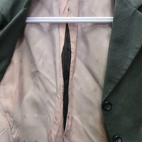 Hvy Wool Show Jacket *fair, altered back seam & lining, v.discolored pits, older, faded, spots: stains,?dirt?discolored
