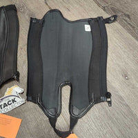 JUNIORS Synthetic Leather Half Chaps, Back Zipper, bag *xc/like new, v.mnr dirt
