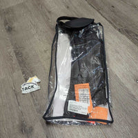 JUNIORS Synthetic Leather Half Chaps, Back Zipper, bag *xc/like new, v.mnr dirt
