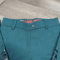 JUNIORS Euro Seat Breeches, Pullon *vgc/xc, mnr hair, knee stains & rubs
