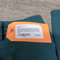 JUNIORS Euro Seat Breeches, Pullon *vgc/xc, mnr hair, knee stains & rubs
