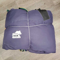 Hvy Winter Blanket, 2 legs *gc, 0 wpf, hair, dirt, mnr repairs, lining tears , threads, stains, snags, film
