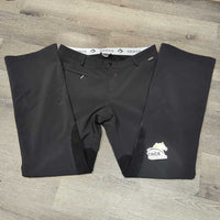 Soft Shell Fleece Lined Winter Boot Cut Pants - Breeches *xc, v.mnr stain?dirt & hair, knees: seam rubs & frays
