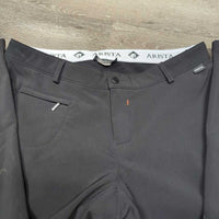 Soft Shell Fleece Lined Winter Boot Cut Pants - Breeches *xc, v.mnr stain?dirt & hair, knees: seam rubs & frays
