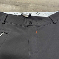 Soft Shell Fleece Lined Winter Boot Cut Pants - Breeches *xc, v.mnr stain?dirt & hair, knees: seam rubs & frays
