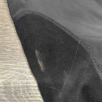 Soft Shell Fleece Lined Winter Boot Cut Pants - Breeches *xc, v.mnr stain?dirt & hair, knees: seam rubs & frays
