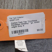Cotton Tank Top "Cowboys Pendelton Whiskey" *gc, curled edges
