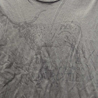 SS Cotton Shirt "Trust your Neighbor" *gc, faded, rubs, pills
