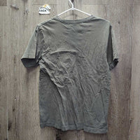 SS Cotton Shirt "Trust your Neighbor" *gc, faded, rubs, pills

