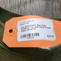 Hvy Sweatshirt "Eau Claire Distillery" *xc, mnr hairy & faded edges
