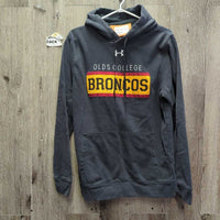 Hvy Sweatshirt Hoodie "Olds College Broncos" *gc, hairy, edge rubs & pills
