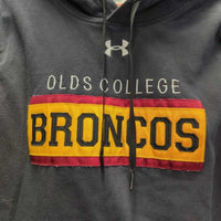 Hvy Sweatshirt Hoodie "Olds College Broncos" *gc, hairy, edge rubs & pills
