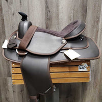 Synthetic Western Saddle, Cinch, 2 Latigos, Plastic Stirrups, Hobble Straps, Horn Cover *NEW

