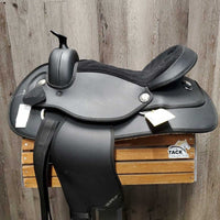 Synthetic Western Saddle, Cinch, 2 Latigos, Plastic Stirrups, Hobble Straps *NEW

