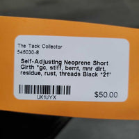 Self-Adjusting Neoprene Short Girth *gc, stiff, bemt, mnr dirt, residue, rust, threads
