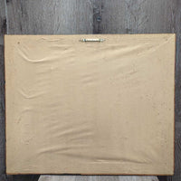 2 Rearing Horses Print, matted, Wood Frame *vgc, mnr residue, dirty, scrapes, rubs, discolored, hole
