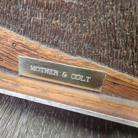 Vintage Kim Murray Wood Carved Wall Sculpture "Mother & Colt" *vgc
