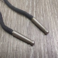 Nylon Rope Bolo Tie, Opal-ish Claps *gc, mnr rubs, frays & loose clasps
