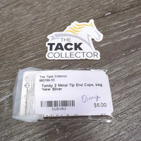 2 Metal Tip End Caps, bag *new
