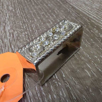 Bling Belt Buckle KEEPER (only) *gc, rubs, scuffs, peeled spots
