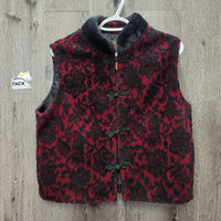 Fleece Western? Vest, "Fur" Collar *vgc
