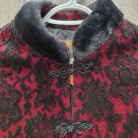 Fleece Western? Vest, "Fur" Collar *vgc
