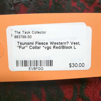 Fleece Western? Vest, "Fur" Collar *vgc
