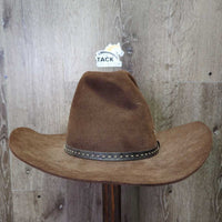 Hvy xxxxx Felt Western Hat *gc, dirty, stains
