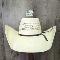 Straw Western Hat *gc, mnr dirt, stains & bent
