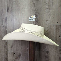 Straw Western Hat *gc, mnr dirt, stains & bent
